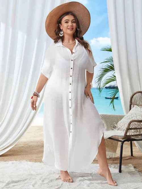 Saída de Praia Plus Size Camisa - Cecília