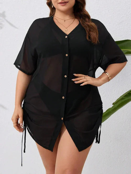 Saída de Praia Plus Size Camisa - Daisy