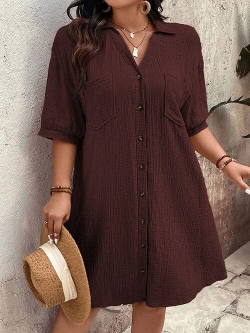 Vestido Casual Botões Frontais - Alicya