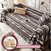 Refúgio Macio - Manta Capa Protetora de Sofá Anti-Risco Animal + BRINDE