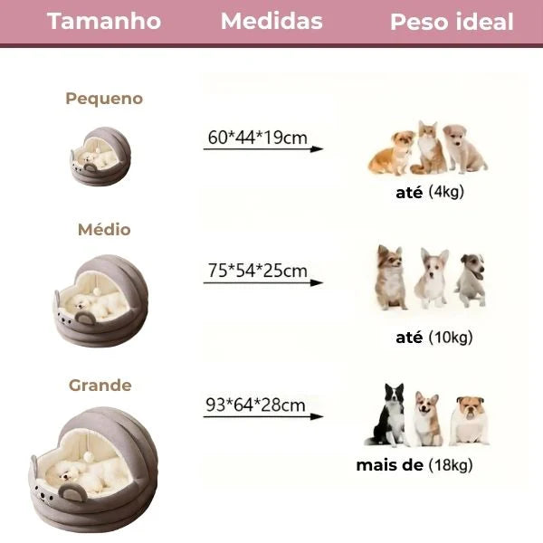 Petella - Cama Para Pets Macia Antiderrapante + BRINDE