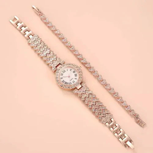 Relógio - Luxo LaBelle + BRINDE 1 PULSEIRA CRAVEJADA